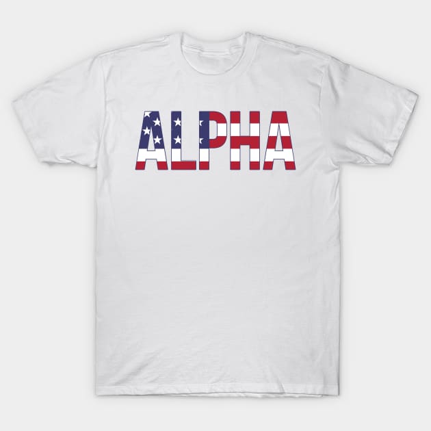 Alpha American Alpha T Shirt TeePublic